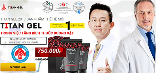 Gel Titan bôi to tăng kích thước dương vật