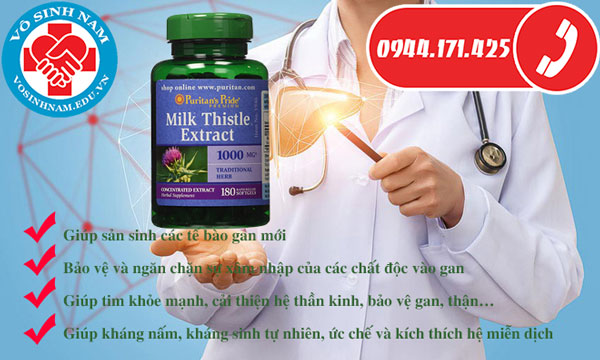 Công dụng Viên Uống Bổ Gan Milk Thistle Extract