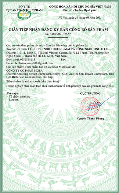 giấy chứng nhận murasaki