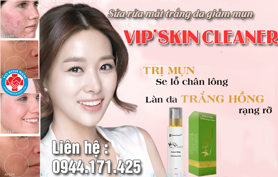 Vip'skin Cleanser ,sữa rửa mặt Vip'skin Cleanser