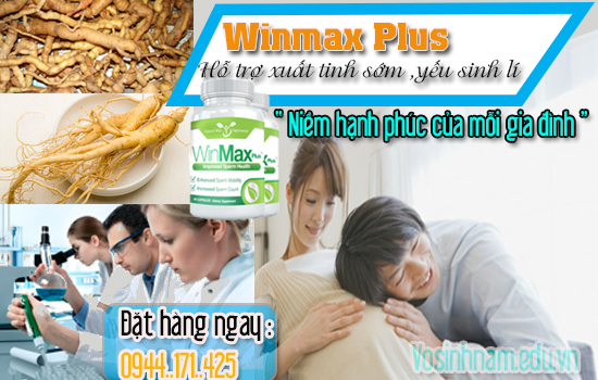 winmax plus hỗ trợ xuất tinh sớm yếu sinh lí ,viên uống winmax plus 